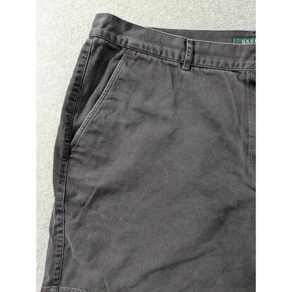 Lauren Ralph Lauren Shorts Womens Size 20 black Chino Flat Front 100% Cotton - Picture 2 of 12
